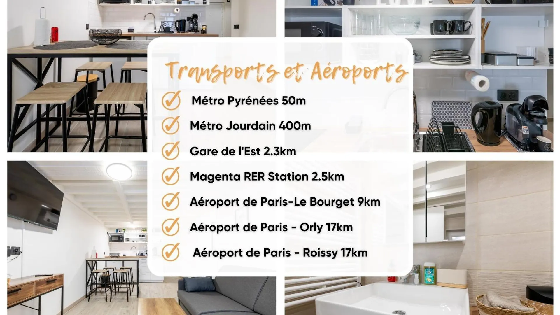 Magnifique Flat Le Belleville - Lumineux - 4 Personnes - Proche Metro Paris
